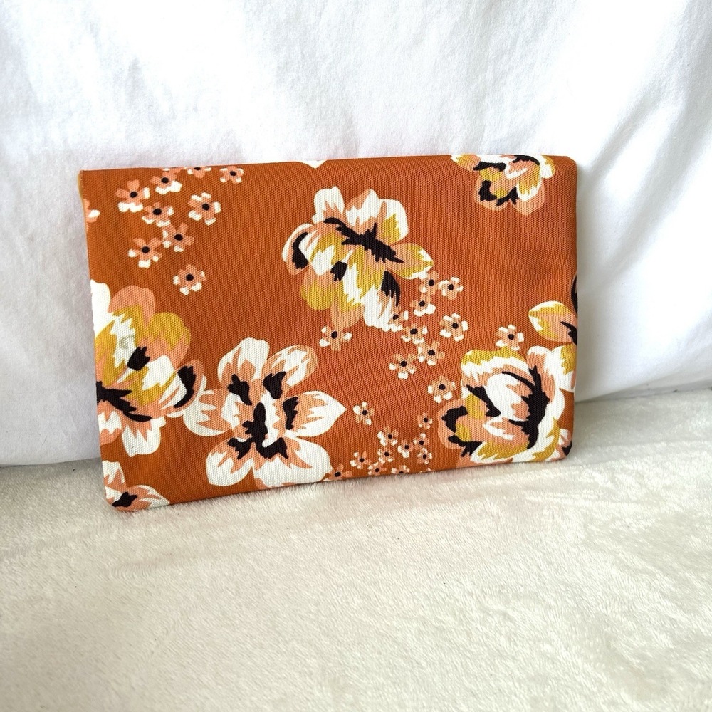 Rachel Pally Floral Print Zipper Pouch Clutch Makeup Bag Travel